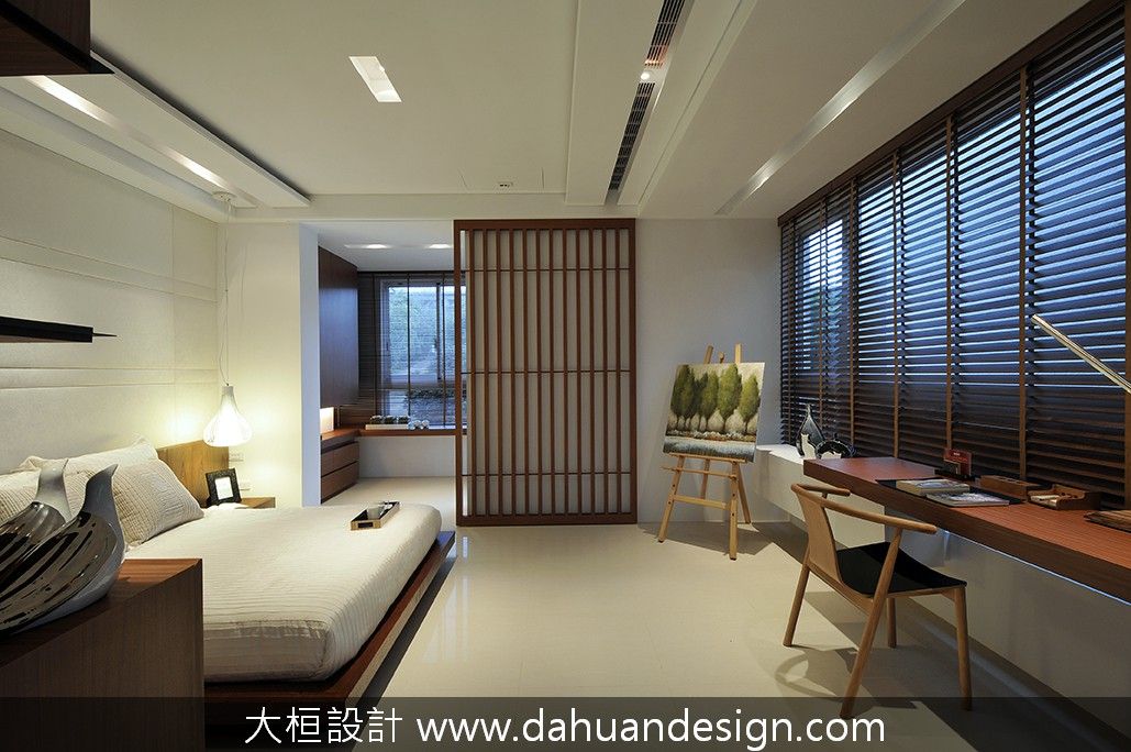 大桓設計-室內設計-極上之墅 大桓設計顧問有限公司 Modern style bedroom Solid Wood Multicolored