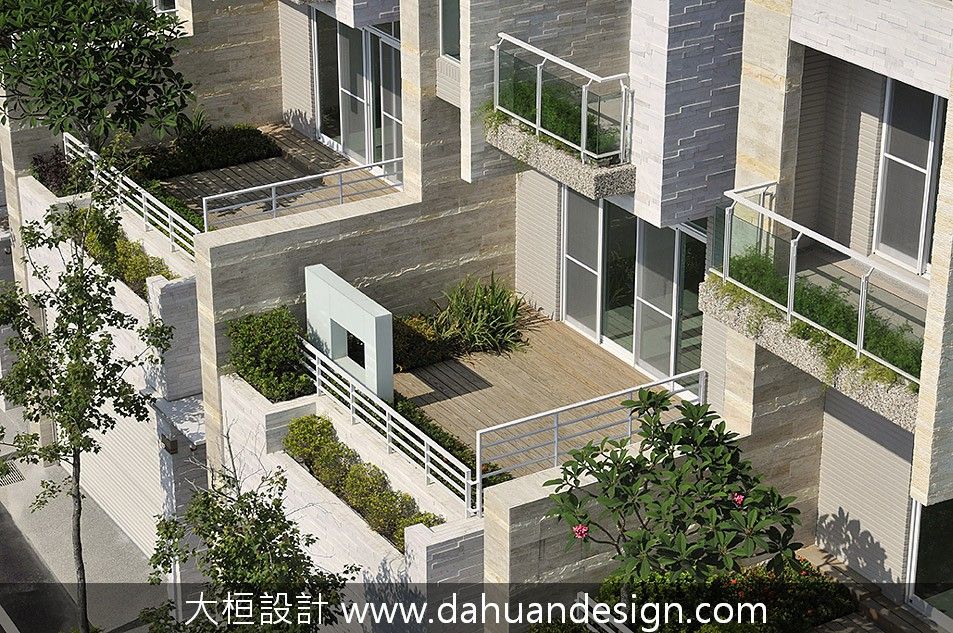 大桓設計-景觀設計-極上之墅 大桓設計顧問有限公司 Patios Solid Wood Multicolored