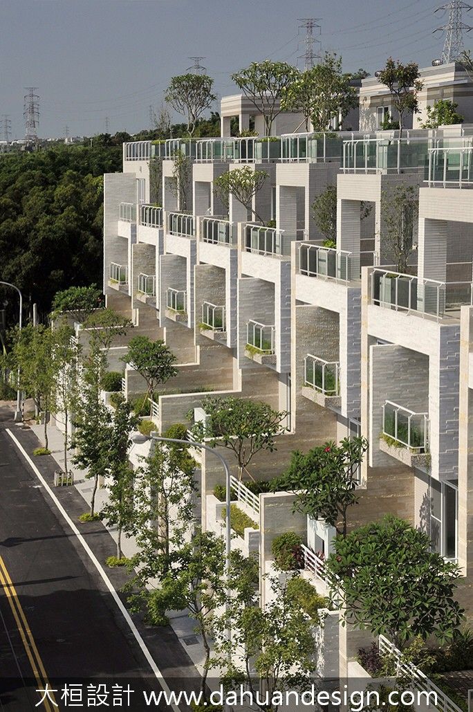 大桓設計-景觀設計-極上之墅 大桓設計顧問有限公司 Modern balcony, veranda & terrace Marble