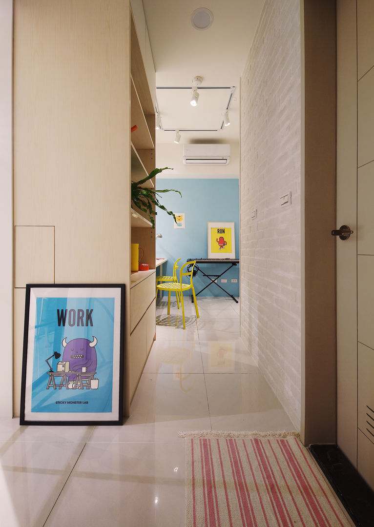開放的走廊 一葉藍朵設計家飾所 A Lentil Design Study/office Plywood