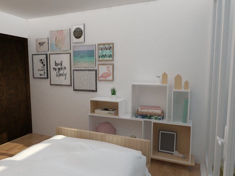 Diseño interior de departamento, 78metrosCuadrados 78metrosCuadrados Scandinavian style bedroom