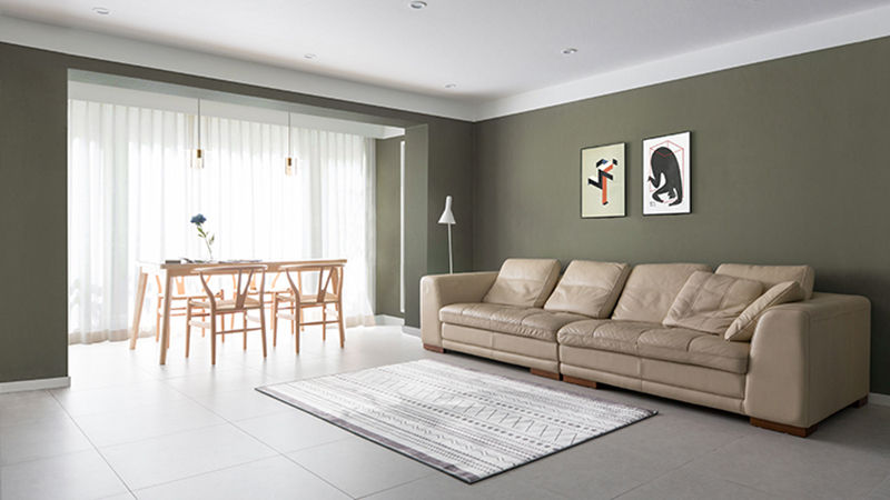 세련된 색채로 고급스러움을 표현한 30평대 아파트 인테리어, husk design 허스크디자인 husk design 허스크디자인 ห้องนั่งเล่น