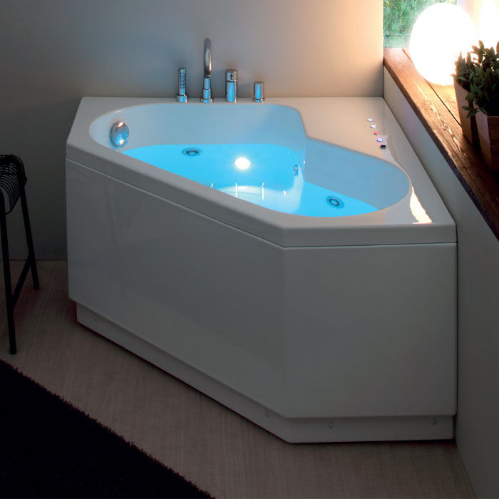 Vasca angolare Diamante 120x120xH55, Jo-Bagno.it Jo-Bagno.it Modern bathroom Wood-Plastic Composite Bathtubs & showers