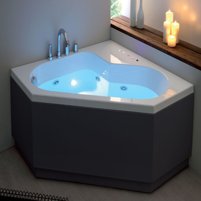 Vasca angolare Diamante 120x120xH55, Jo-Bagno.it Jo-Bagno.it Modern style bathrooms Wood-Plastic Composite Bathtubs & showers