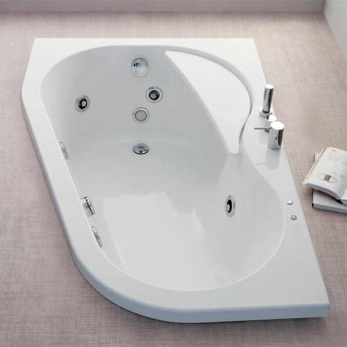 Vasca da bagno angolare serie Wap 150x100xh55, Jo-Bagno.it Jo-Bagno.it Modern bathroom Wood-Plastic Composite Bathtubs & showers