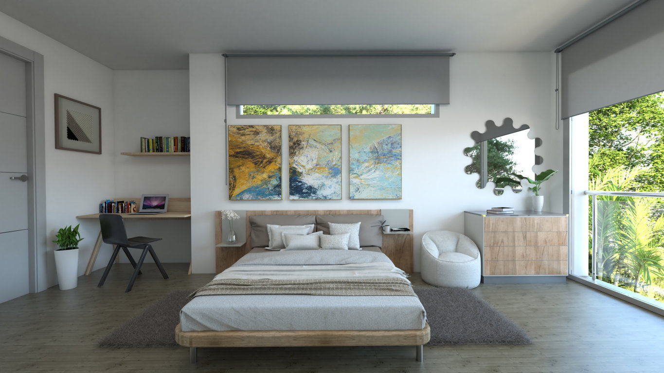 Dormitorio Pacheco & Asociados Dormitorios modernos: Ideas, imágenes y decoración principal room,alicante villa