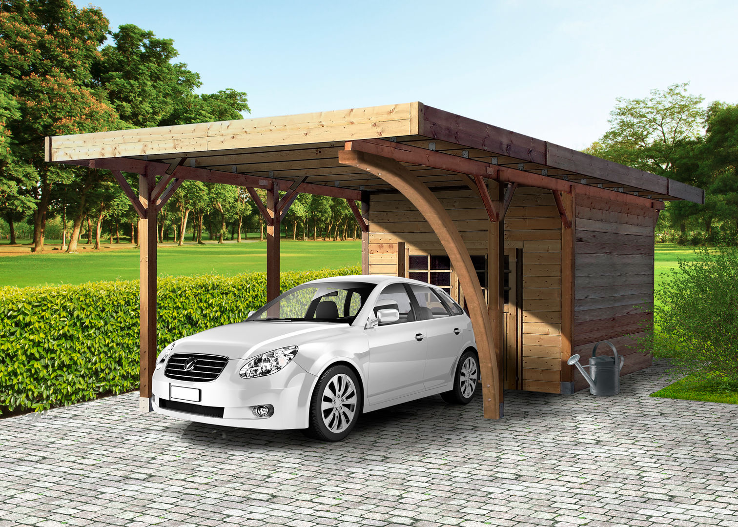 Gazebo e pergole da giardino, ONLYWOOD ONLYWOOD Garajes de estilo clásico Madera Acabado en madera
