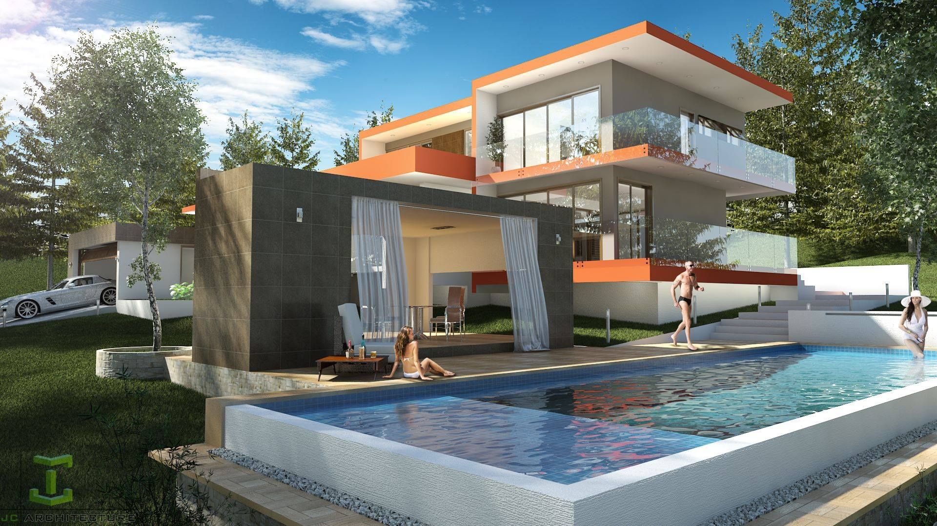 homify Piscinas de jardim Betão