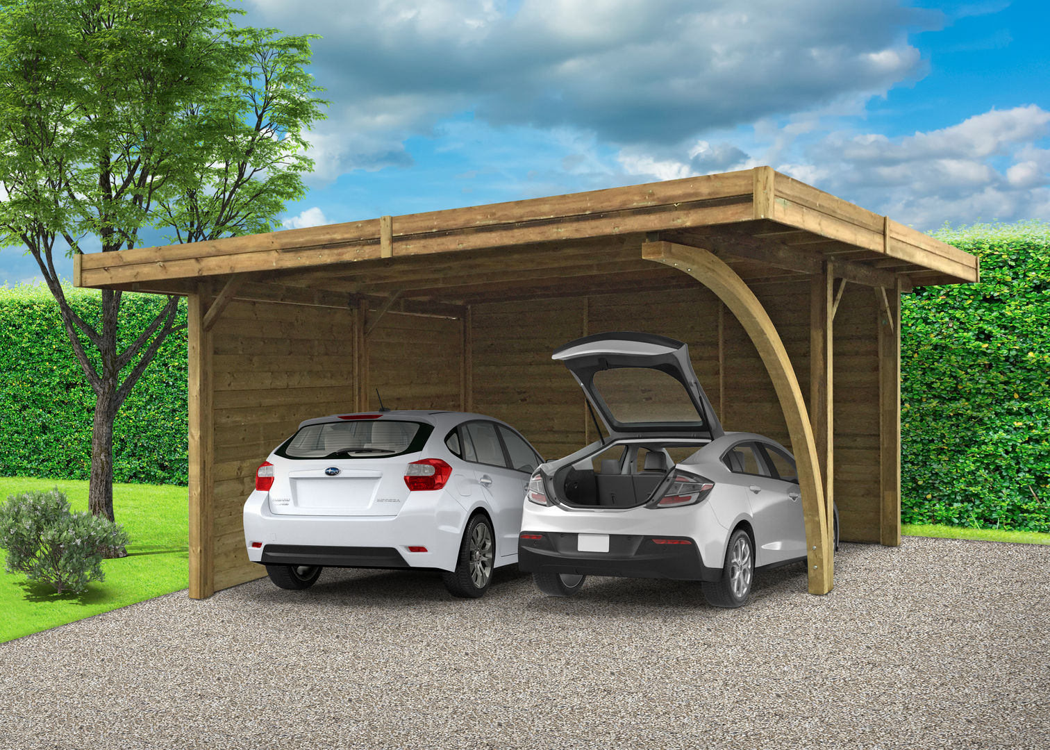 Gazebo e pergole da giardino, ONLYWOOD ONLYWOOD Carport Wood Wood effect