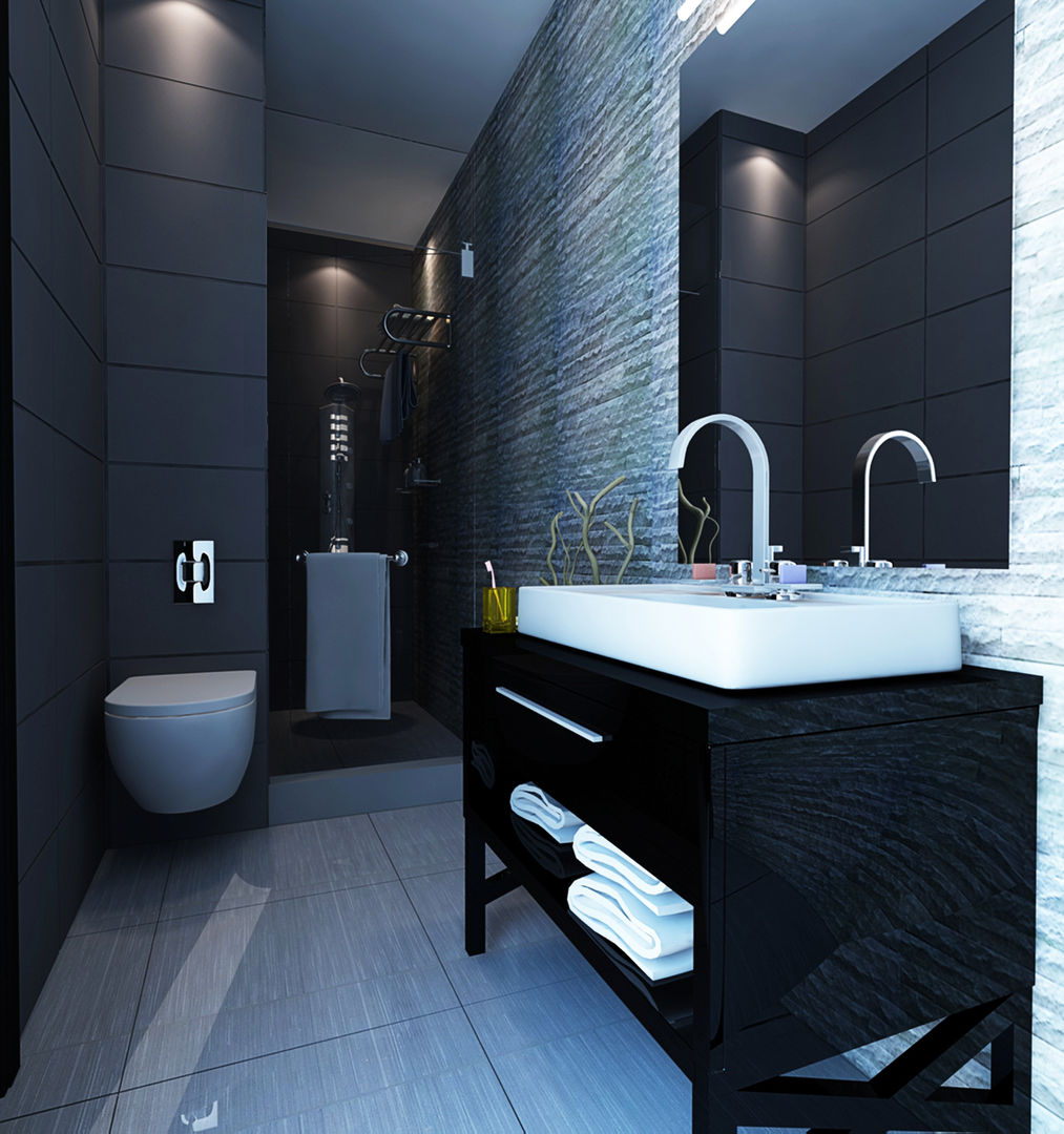 Apartment Aston Ancol , Elora Desain Elora Desain Modern bathroom