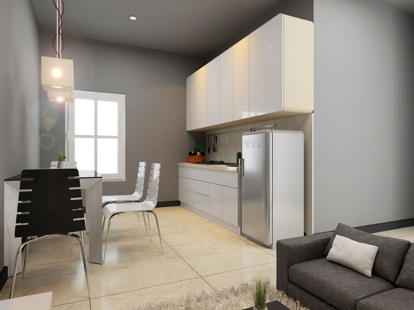 Apartment Aston Ancol , Elora Desain Elora Desain Dapur Modern