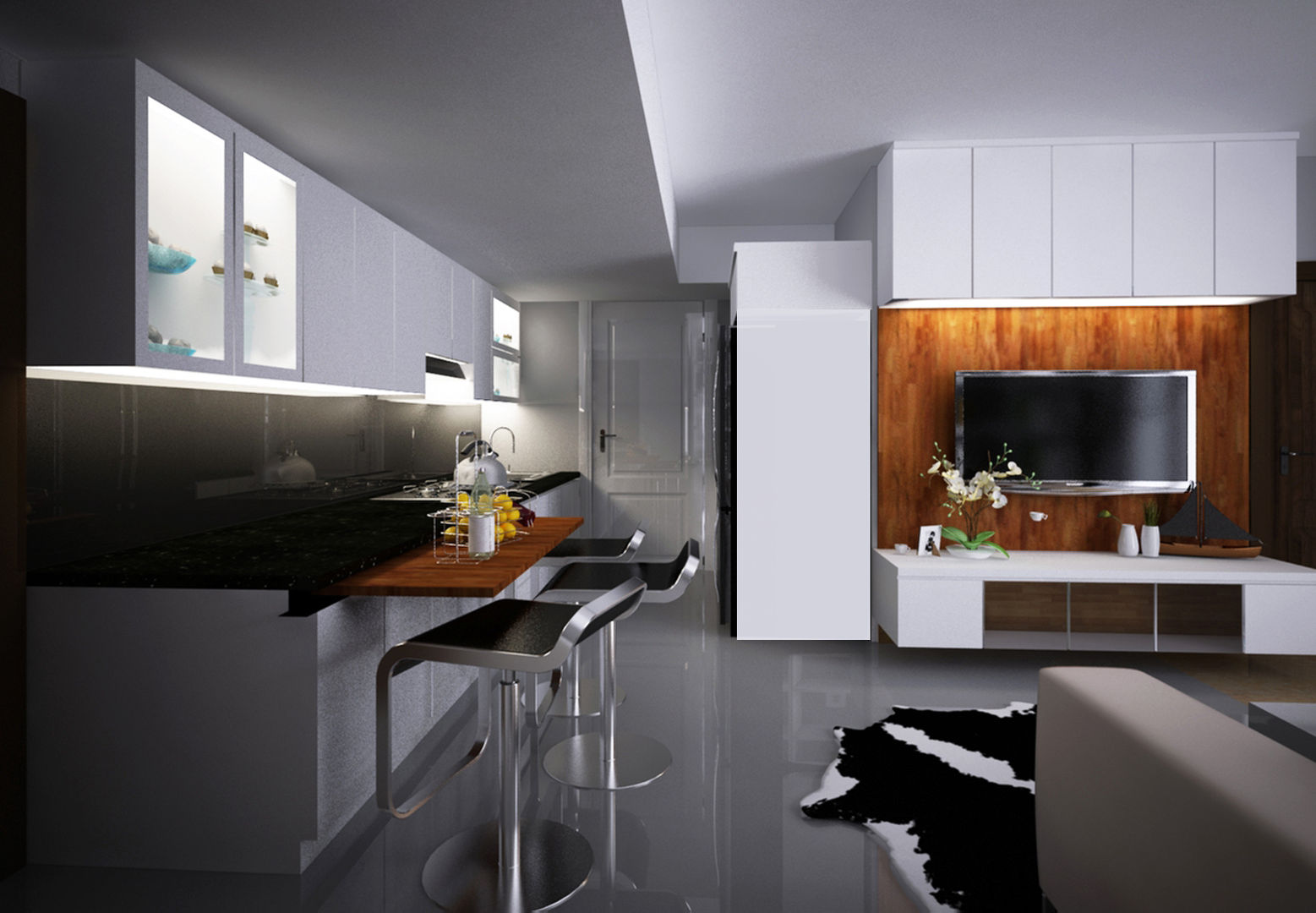 Apartment Gading Greenhill, Elora Desain Elora Desain Cocinas de estilo moderno