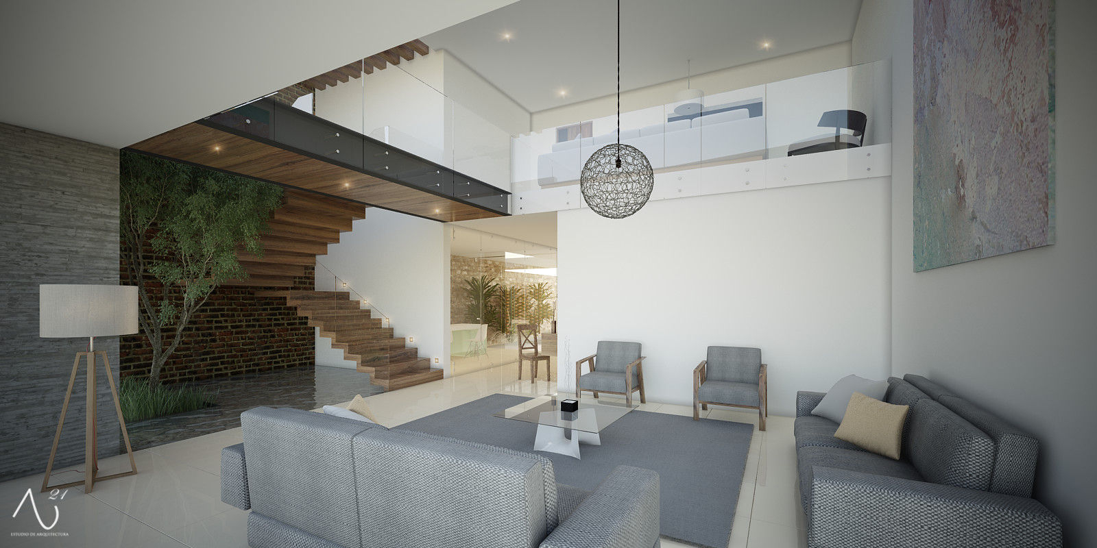 Casa 326, 21arquitectos 21arquitectos ห้องนั่งเล่น