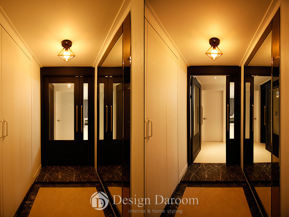 수유 두산위브 아파트 34py, Design Daroom 디자인다룸 Design Daroom 디자인다룸 Ingresso, Corridoio & Scale in stile moderno