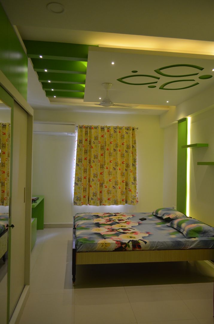 A SUMPTUOUS 3 BHK APARTMENT, Vdezin Interiors Vdezin Interiors Modern style bedroom