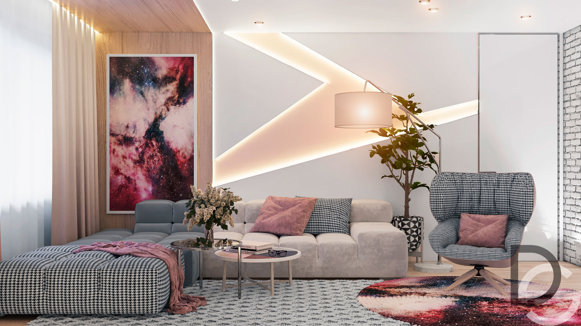 Розовая мечта, Design Service Design Service Modern living room
