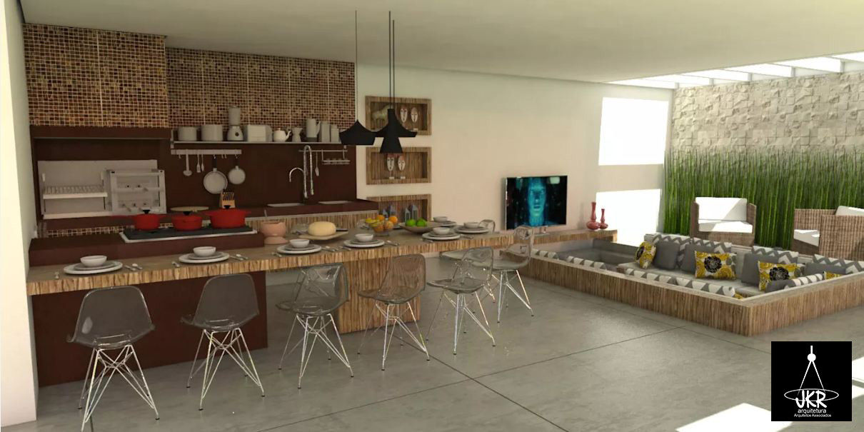 Área Gourmet homify Cozinhas modernas arquitetura,lazer,,design,,gourmet