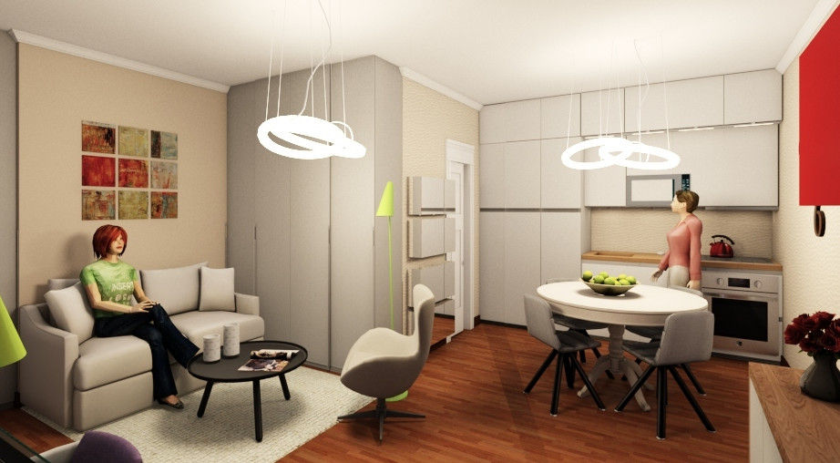 Monolocale a Milano, INTERNO 75 INTERNO 75 모던스타일 주방