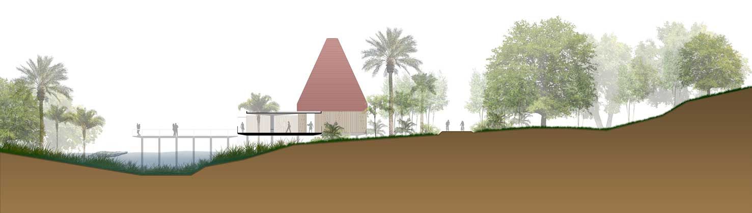 Muelle / Cocodrilario, Taller Arquitectura Objetiva Taller Arquitectura Objetiva منزل بنغالي بوص/ بامبو Green