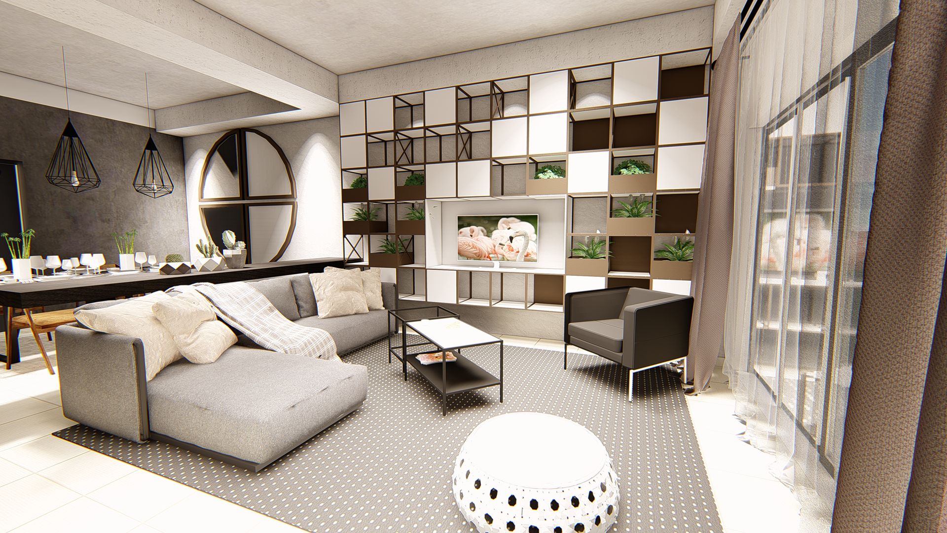 Modern Design - Compact Living Space , LI A'ALAF ARCHITECT LI A'ALAF ARCHITECT Nowoczesny salon