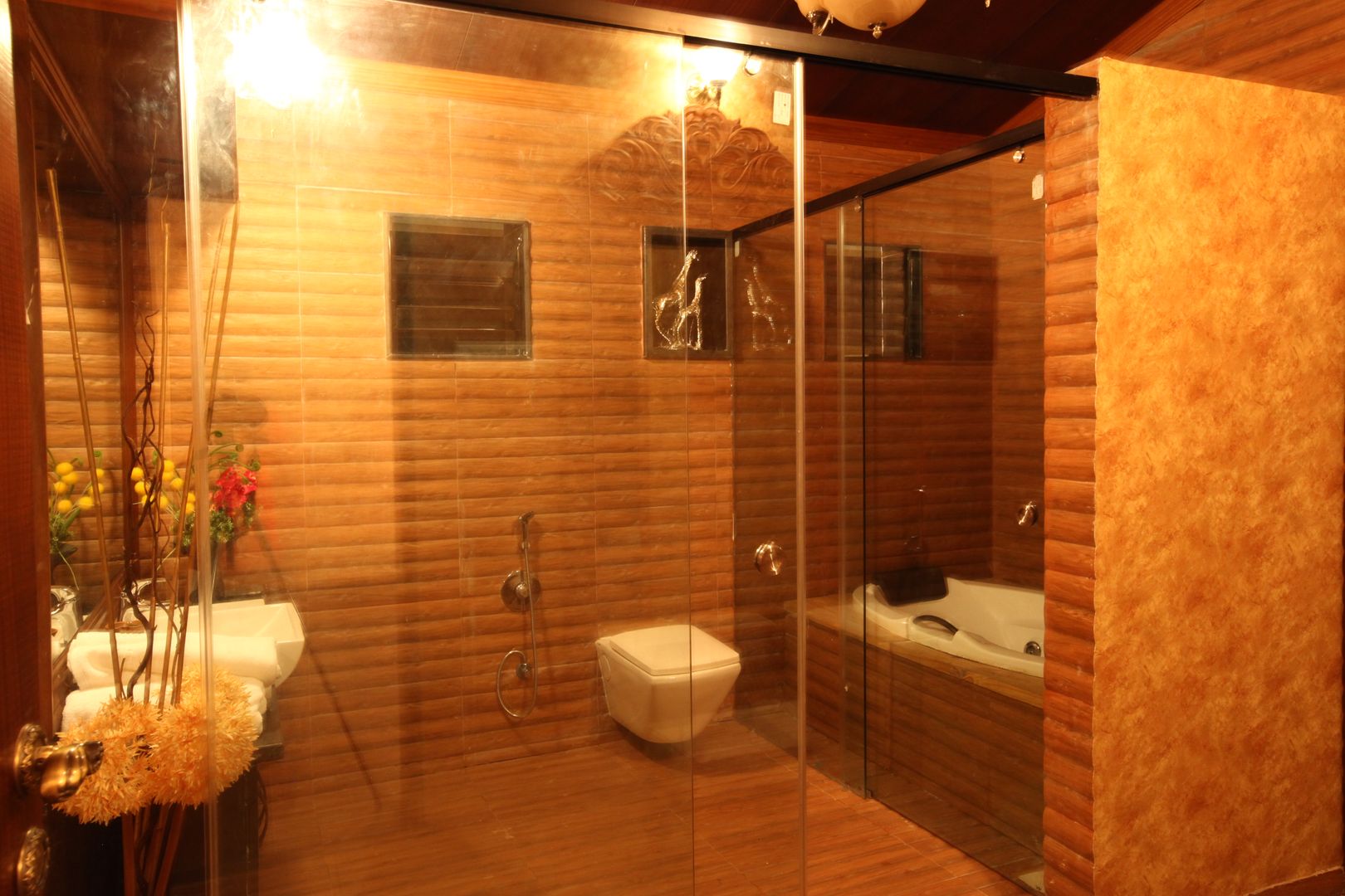 APPLE POOL VILLA, The Designs The Designs Rustic style bathroom