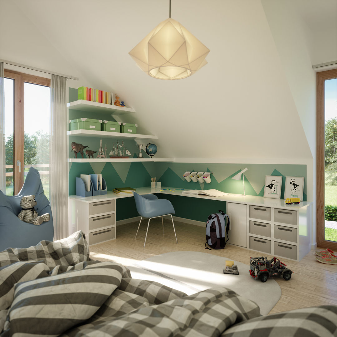 Auf ins neue Familienleben!, Living Fertighaus GmbH Living Fertighaus GmbH Habitaciones juveniles