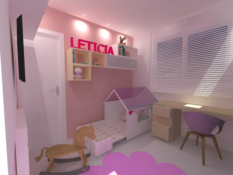 Apartamento AB, Studio Elabora Studio Elabora Kız çocuk yatak odası Orta Yoğunlukta Lifli Levha