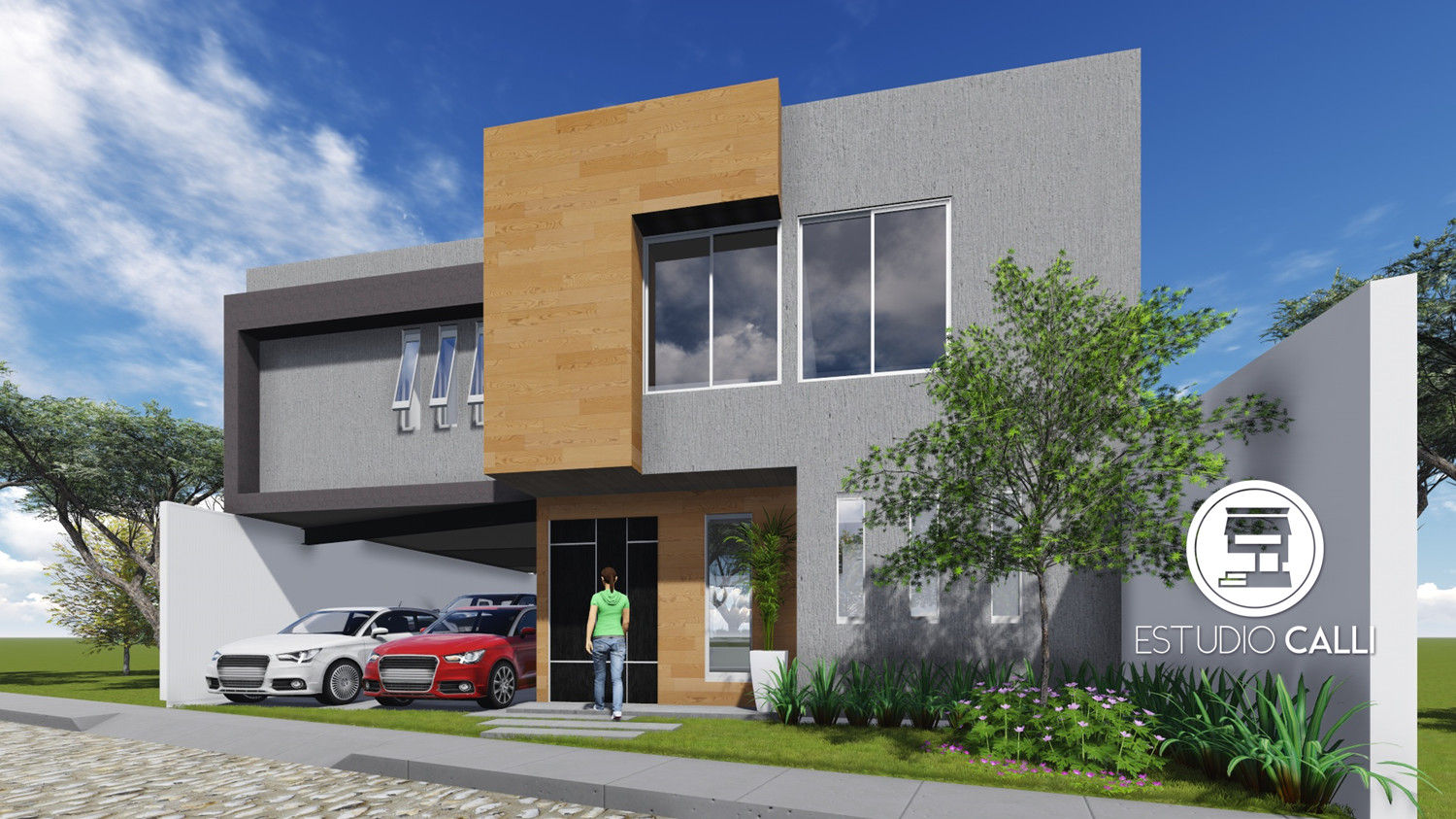 Vista Lateral homify Casas unifamiliares