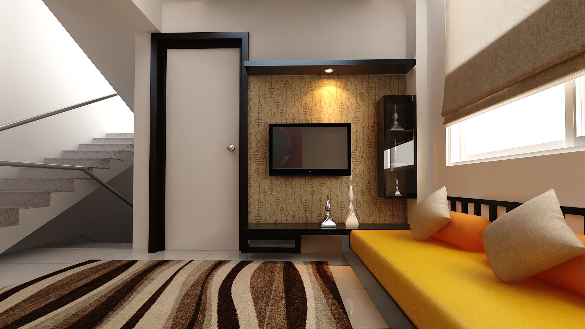 Lobby and bedroom, Fuze Interiors Fuze Interiors غرفة المعيشة