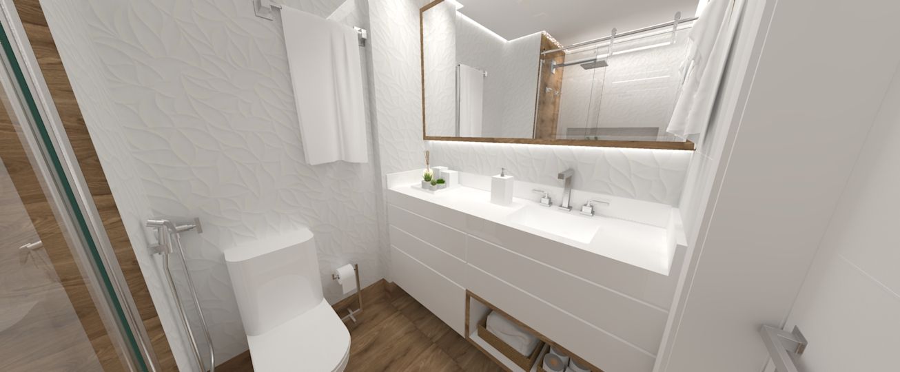 Apartamento AM, Studio Elabora Studio Elabora Baños de estilo moderno Cerámico