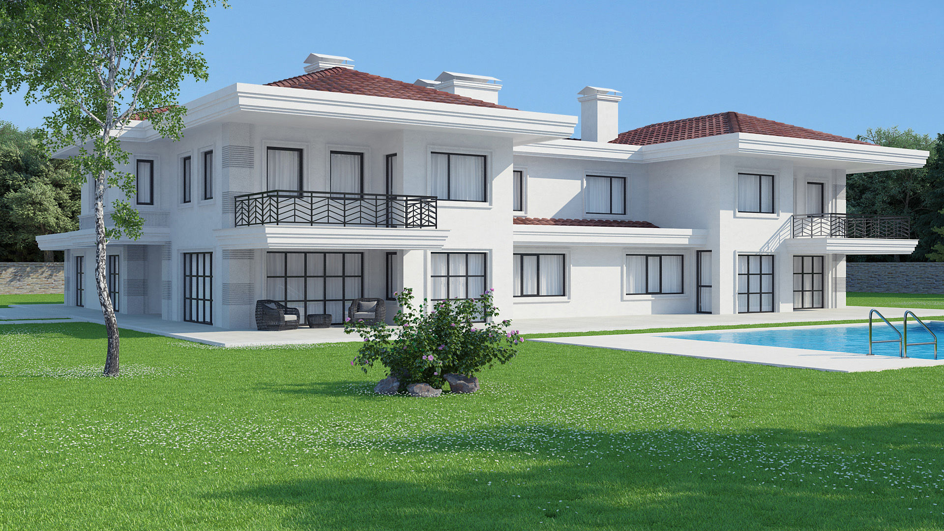 Villa , Dündar Design - Mimari Görselleştirme Dündar Design - Mimari Görselleştirme Дома в стиле модерн