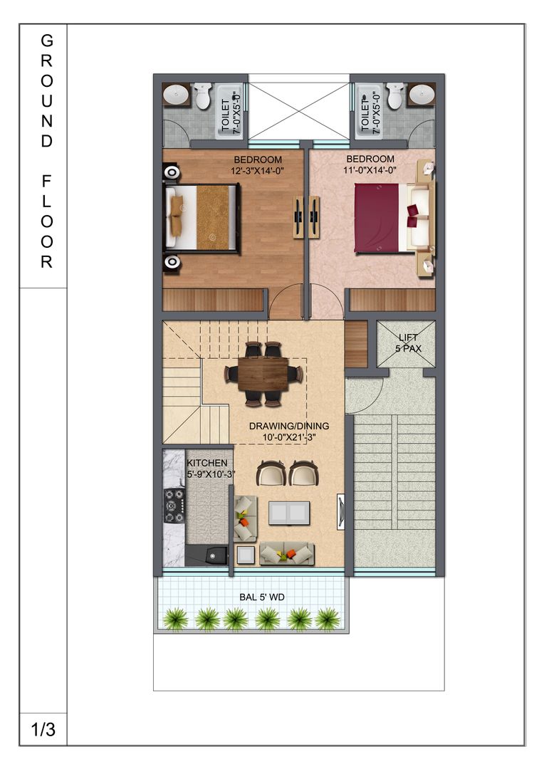 House Plan for 30 Feet by 50 Feet plot (Plot Size 167 Square Yards) -  GharExpert.com