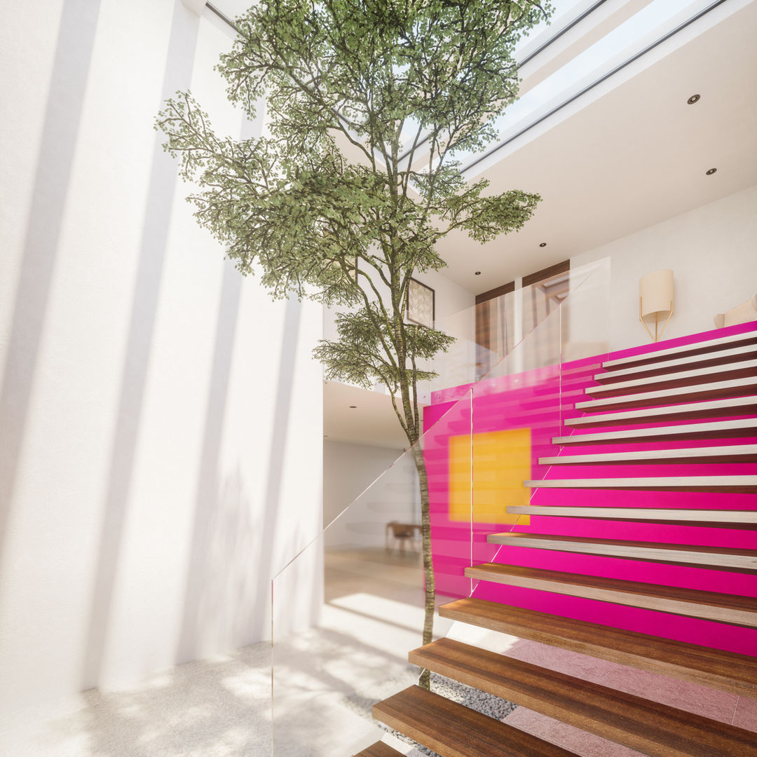Casa Leines, Ki-Wi Ki-Wi Modern corridor, hallway & stairs