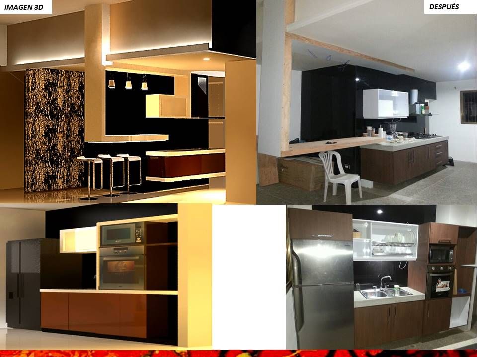 DISEÑO INTERIOR, HZ ARQUITECTOS SANTIAGO DISEÑO COCINAS JARDINES PAISAJISMO REMODELACIONES OBRA HZ ARQUITECTOS SANTIAGO DISEÑO COCINAS JARDINES PAISAJISMO REMODELACIONES OBRA ครัวบิลท์อิน หิน