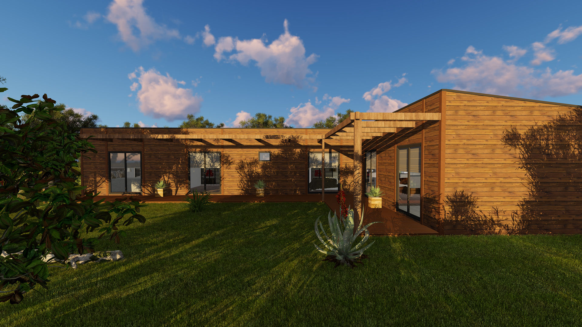 Modelo | T3 209m², Discovercasa | Casas de Madeira & Modulares Discovercasa | Casas de Madeira & Modulares Prefabricated home Solid Wood Multicolored