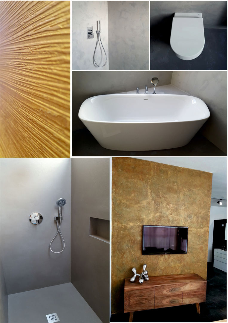 Wand- und Bodengestaltungen, luanna design luanna design Paredes e pisos modernos Concreto