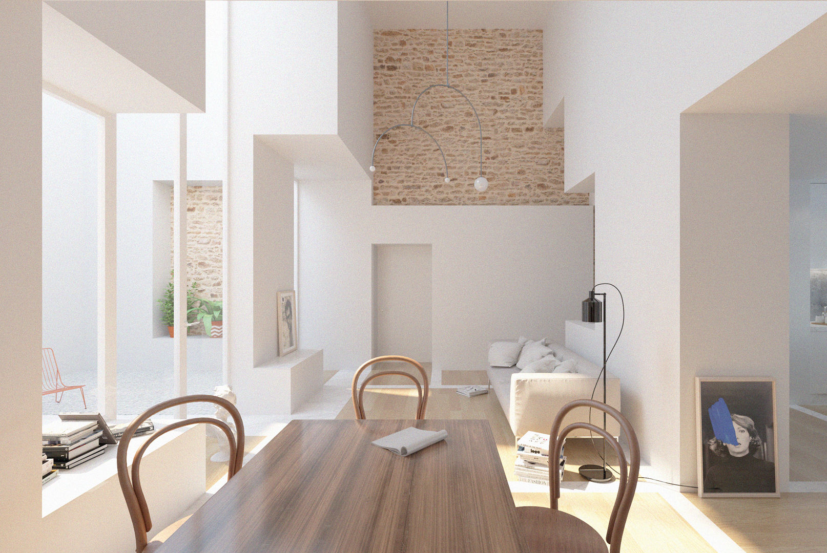 Casa das Muralhas, Corpo Atelier Corpo Atelier Phòng khách phong cách tối giản