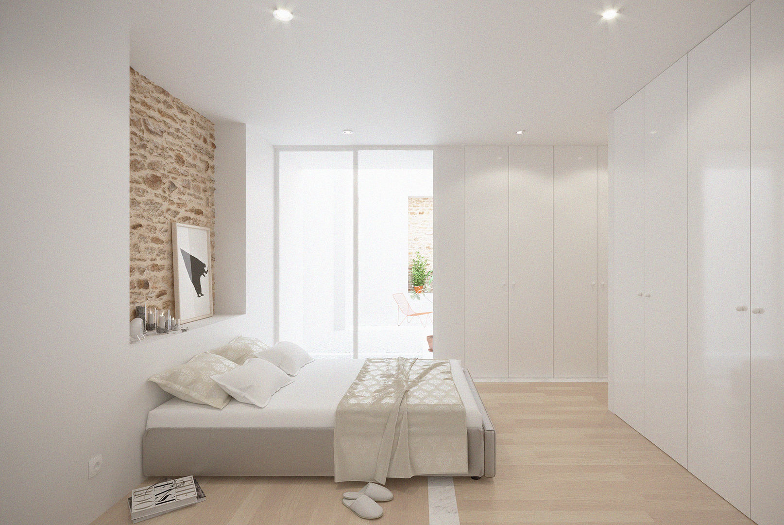 Casa das Muralhas, Corpo Atelier Corpo Atelier Kamar Tidur Minimalis