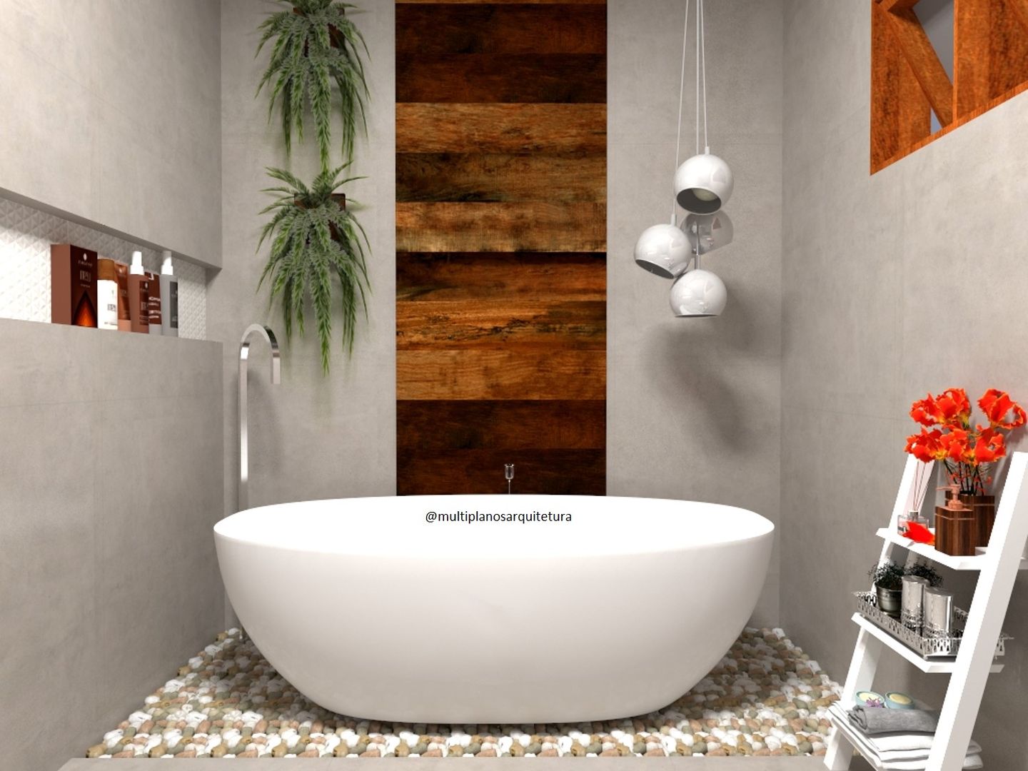 Projeto Stavanger - Projeto em Andamento, Laene Carvalho Arquitetura e Interiores Laene Carvalho Arquitetura e Interiores Modern bathroom Wood Wood effect