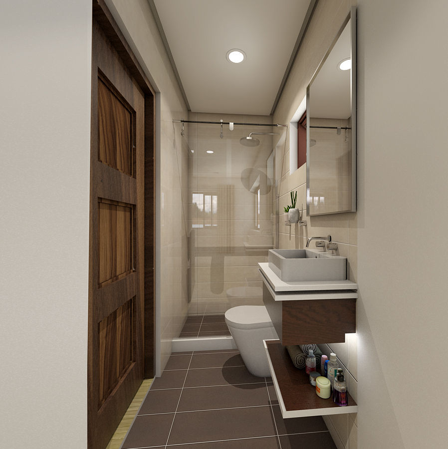 Brand new 2 storey house - Bathroom homify Modern style bedroom