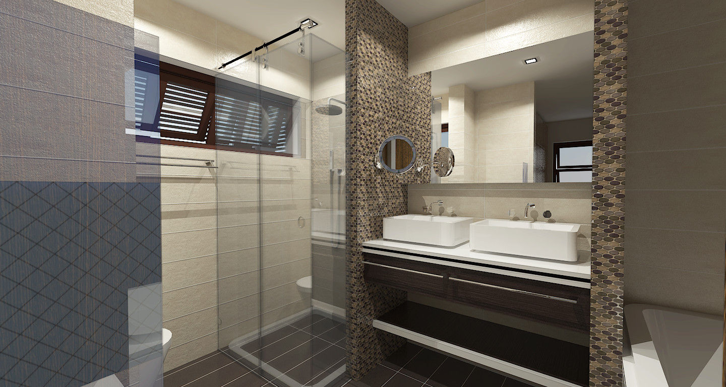 Major renovation and expansion project in Talisay City - bathroom homify Modern Bathroom