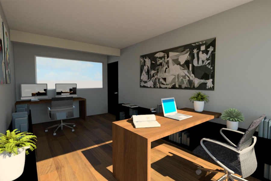 Vista Estudio homify Oficinas