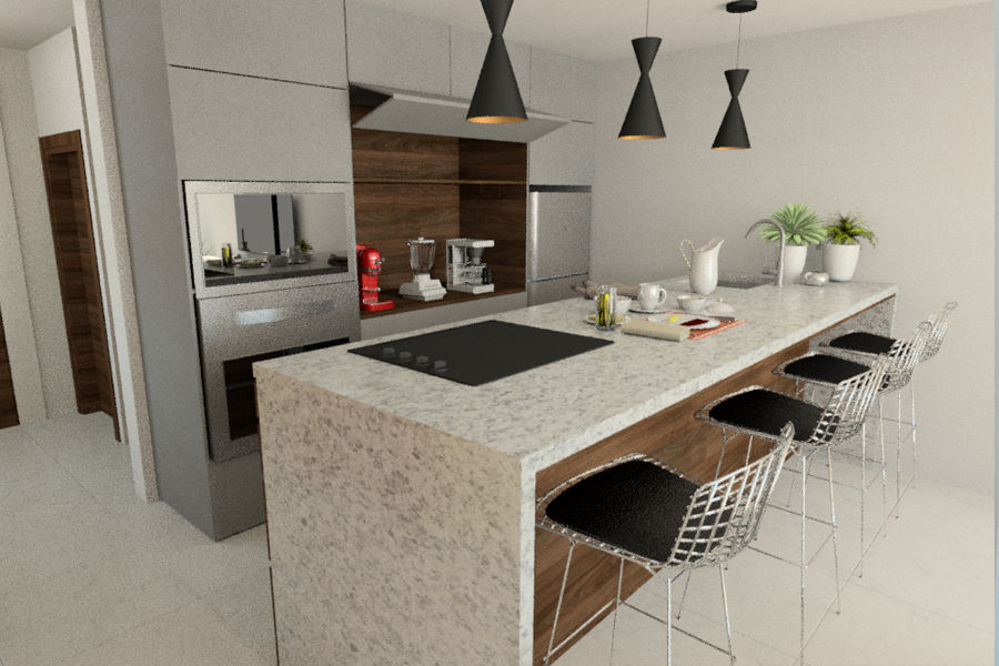 Vista Cocina homify Muebles de cocinas