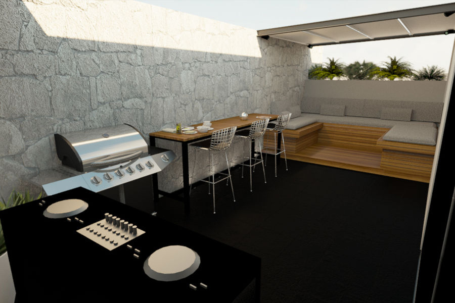 Vista Roofgarden homify Balcones y terrazas de estilo moderno