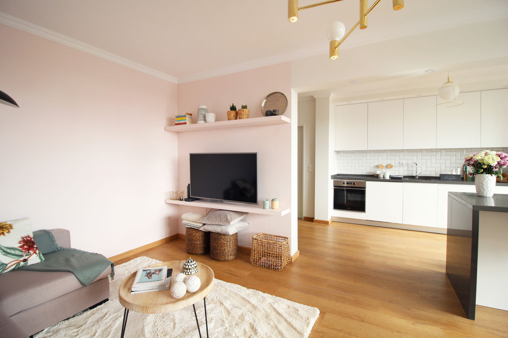 Casa Millenial Pink, Rima Design Rima Design Scandinavian style living room