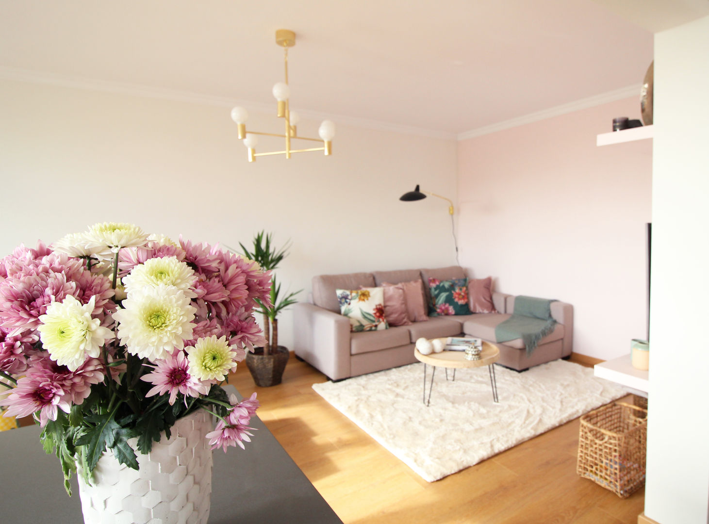Casa Millenial Pink, Rima Design Rima Design Skandynawski salon