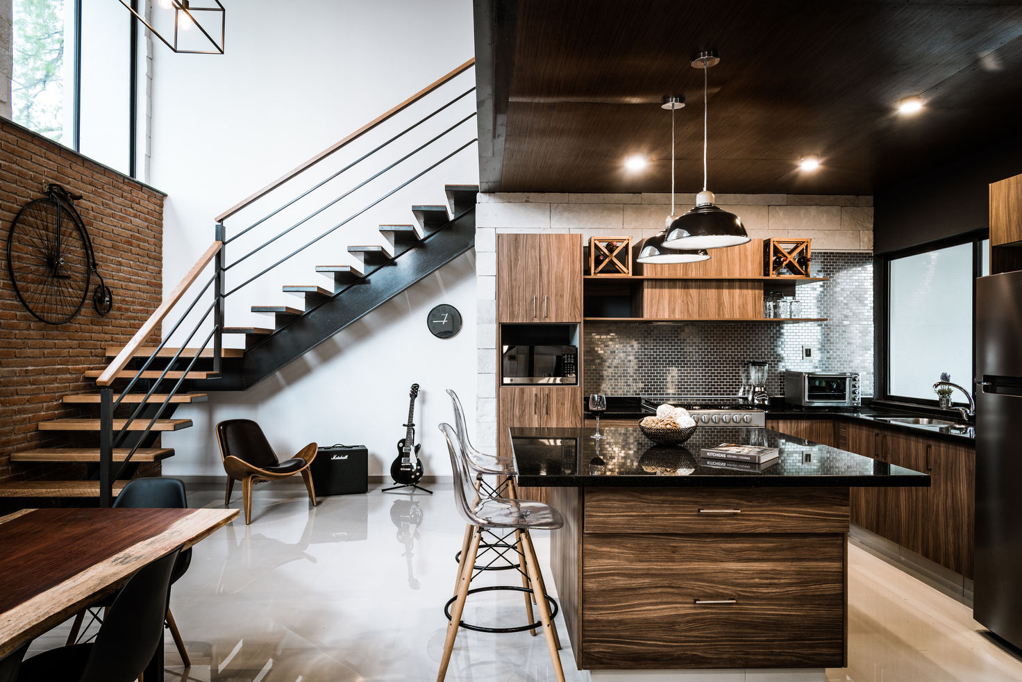 Loft Concord, Arquitectos Ejecutivos Arquitectos Ejecutivos Bếp xây sẵn Đá hoa cương