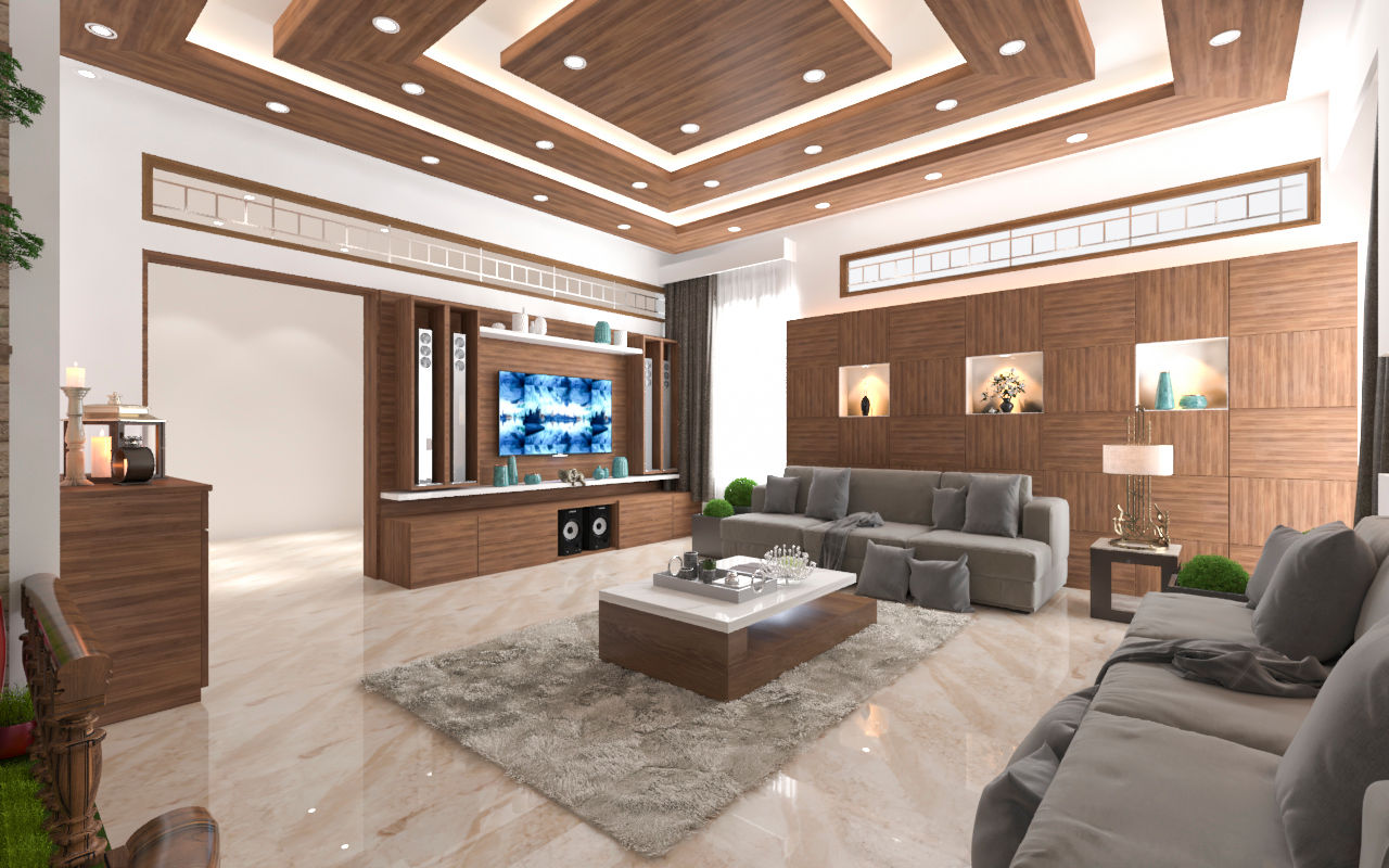 LIVING AREA Samanta’s Studio Modern living room Wood Wood effect