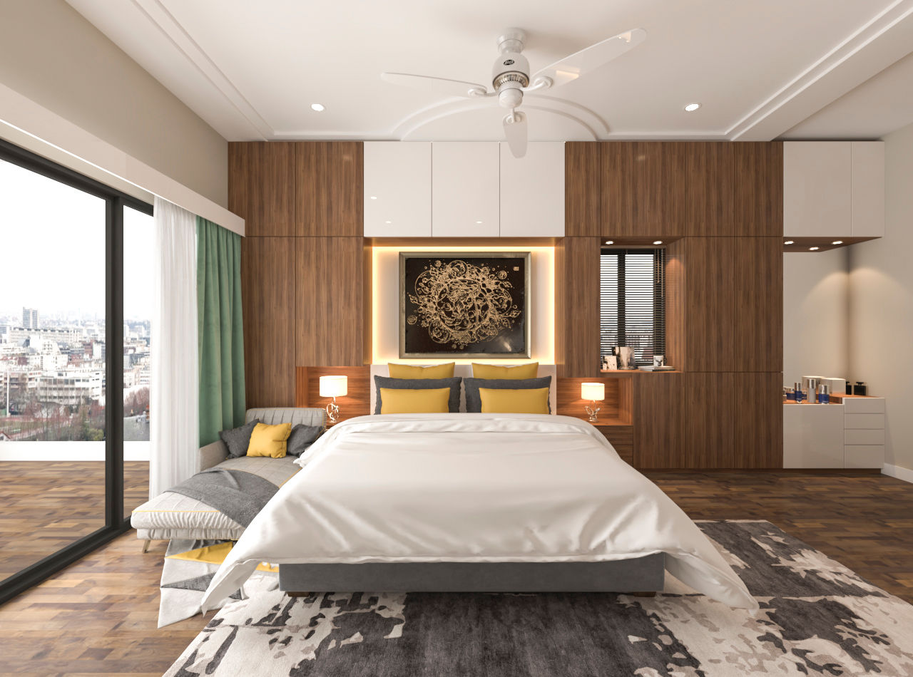 Master Bedroom Samanta’s Studio Modern style bedroom Wood Wood effect