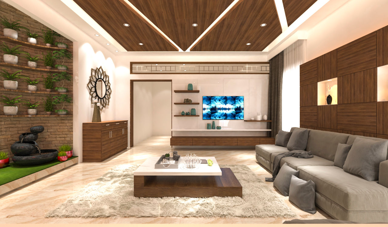 Living area tv unit Samanta’s Studio Modern living room MDF